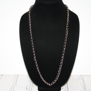 Beautiful black and gold chain necklace 29"